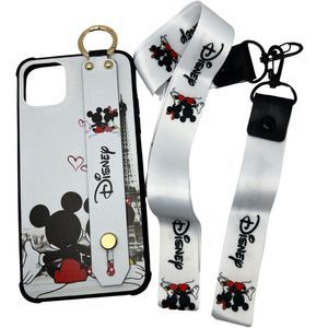 White Mickey and Minnie IPhone 11 Pro Max case 2 lanyards vacation